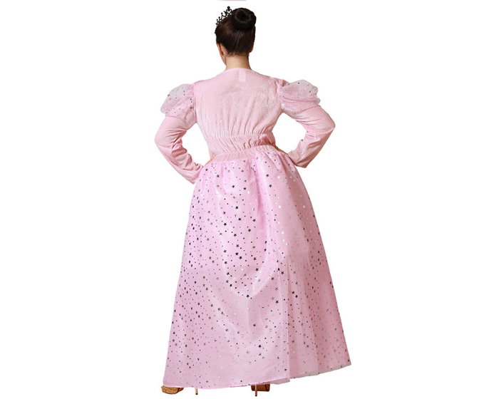 Déguisement Fée Marraine Rose pour Femme Adulte Taille XXL - Robe longue en polyester avec détails argentés