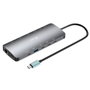 i-tec Station d'accueil USB-C Metal Nano 13 En 1, 3x HDMI, Power Delivery 140W, Aluminium Gris
