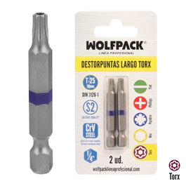 WOLFPACK LINEA PROFESIONAL Embout pour vis long Maurer Torx T-25