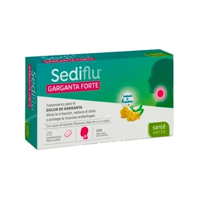 SANTE VERTE - Sédiflu Garganta Forte - 20 Comprimés à Sucer pour la Gorge et la Voix SANTE VERTE - Sédiflu Garganta Forte - 20 Comprimés à Sucer pour la Gorge et la Voix