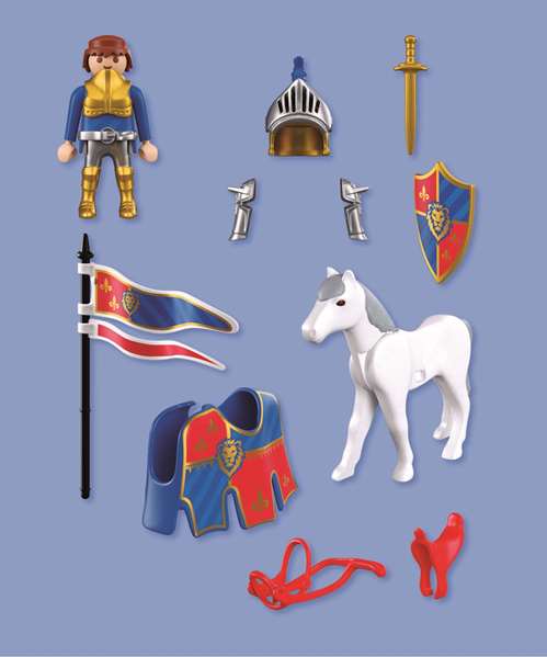 Playmobil Chevalier Lion 72119 avec cheval et accessoires