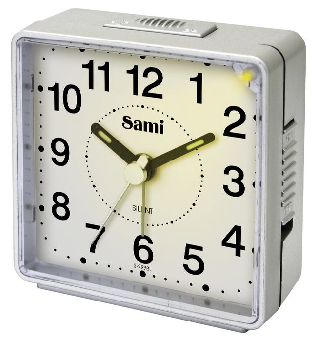 SAMI Réveil Mini avec Lumière, Snooze et Mode Silencieux