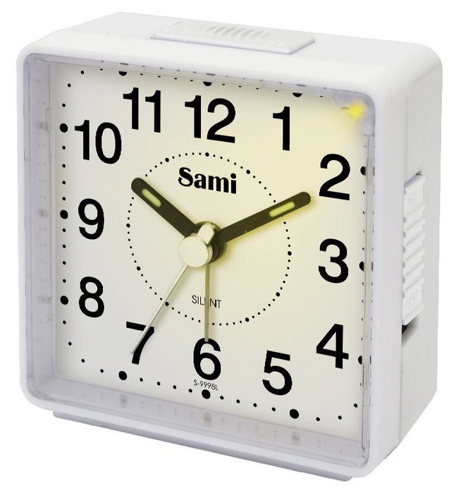 SAMI Réveil Mini avec Lumière, Snooze et Mode Silencieux