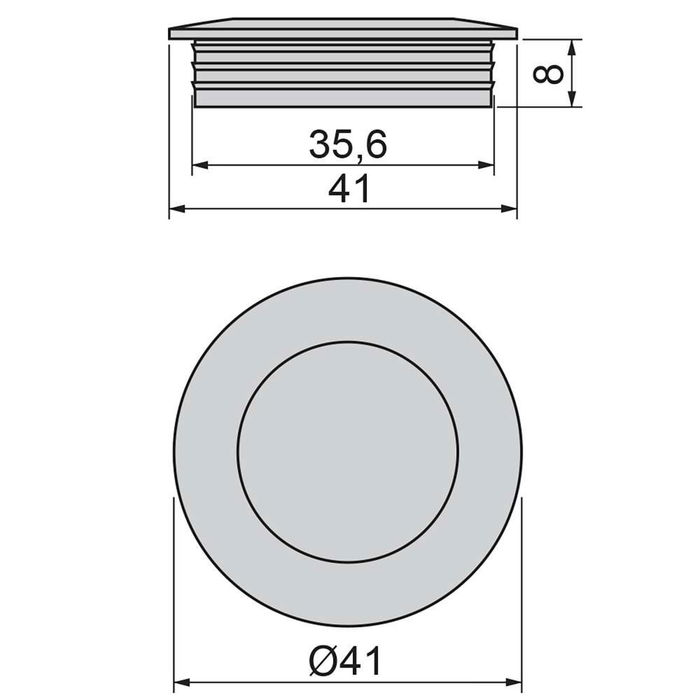 Emuca Lot de 10 boutons pour meubles Benetusser, diamètre 41mm, Zamak, Nickel satiné