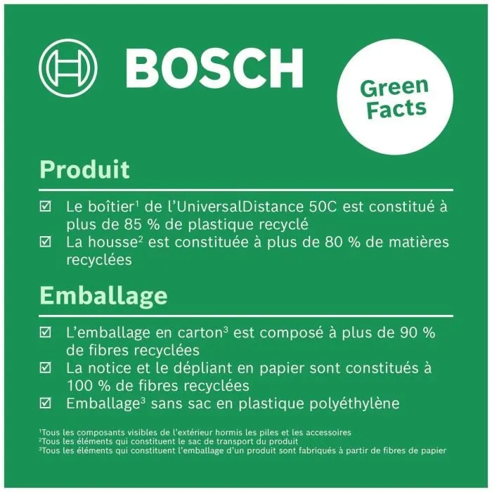 Bosch UniversalDistance 50C Télémètre laser de précision 1 mm, 50 m de portée avec Bluetooth