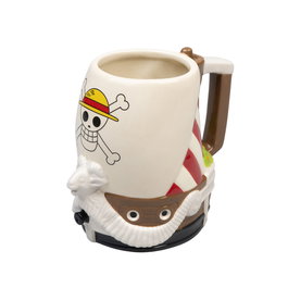 ERIK - Jarre One Piece Going Merry 750 ml - Réf. 1 - Faite en dolomite, Peinte à la main, Relief, Finition brillante - Non adaptée au micro-ondes et au lave-vaisselle