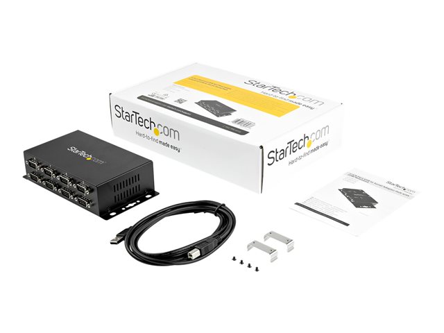 Startechcom Hub USB 8 Ports RS-232 Industriel pour Montage DIN/Pared, 921.6 Kbps, USB 2.0 Startechcom Hub USB 8 Ports RS-232 Industriel pour Montage DIN/Pared, 921.6 Kbps, USB 2.0