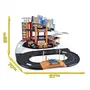 Majorette Garage Motor City Plus - Jouet pour enfants des 3 ans avec 1 véhicule, pompe à essence, ascenseur, atelier, rampe, héliport