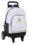 Safta Mochila Grande avec Roues Compact Evolution Extensif Real Madrid Equipement 25/26 33x45x22 cm - Sac à Dos à Roulettes