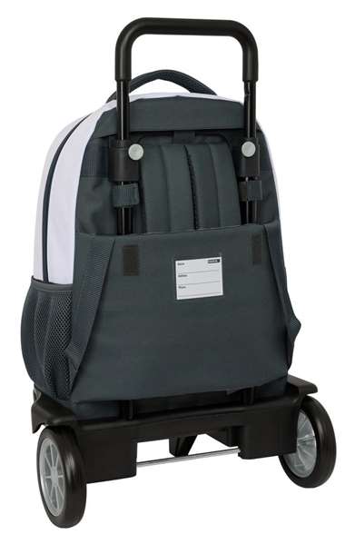 Safta Mochila Grande avec Roues Compact Evolution Extensif Real Madrid Equipement 25/26 33x45x22 cm - Sac à Dos à Roulettes