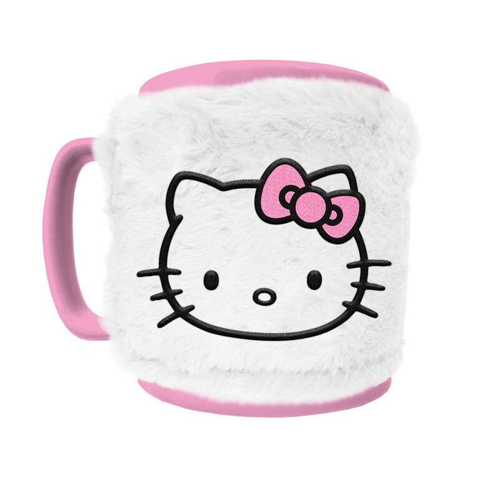 PYRAMID Tasse mug Hello Kitty avec housse peluche - 440 ml - Céramique - Microwavelave et lave-vaisselle PYRAMID Tasse mug Hello Kitty avec housse peluche - 440 ml - Céramique - Microwavelave et lave-vaisselle