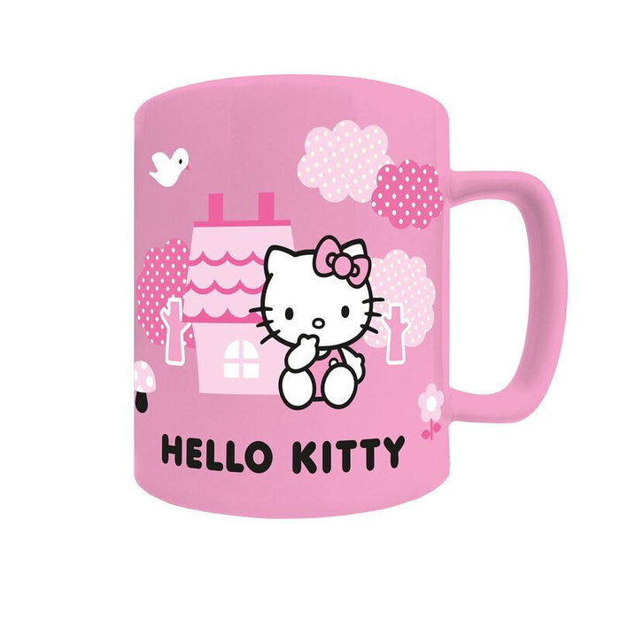 PYRAMID Tasse mug Hello Kitty avec housse peluche - 440 ml - Céramique - Microwavelave et lave-vaisselle PYRAMID Tasse mug Hello Kitty avec housse peluche - 440 ml - Céramique - Microwavelave et lave-vaisselle