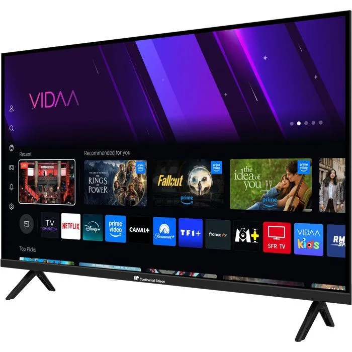 Continental Edison CELED32SVHD26B6 - TV LED Smart 32" (80 cm) HD avec système VidAA, 2 ports HDMI et 2 ports USB Continental Edison CELED32SVHD26B6 - TV LED Smart 32" (80 cm) HD avec système VidAA, 2 ports HDMI et 2 ports USB