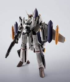 Bandai Tamashii Nations Macross figurine Hi-Metal R Chogokin VF-0S Phoenix (Roy Focker Use) & QF-2200D-B Ghost Set 14 cm