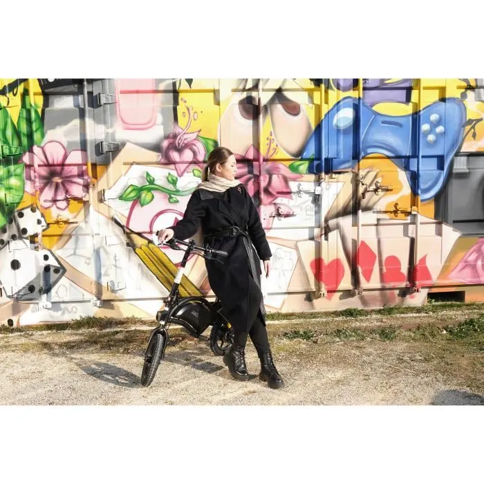 URBANGLIDE 160 BLACK - Draisienne électrique 350W 36V - Pneus 16", autonomie 18 km, Bluetooth, vitesse max 25 km/h, éclairage LED