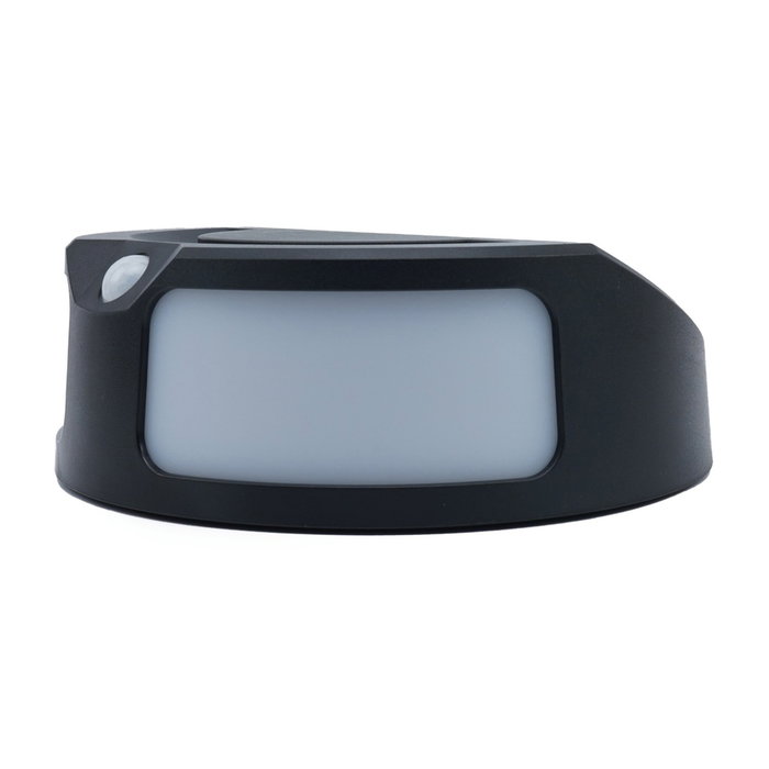 HomePluSS Applique de jardin solaire LED ronde noire avec capteur 5W 6500K