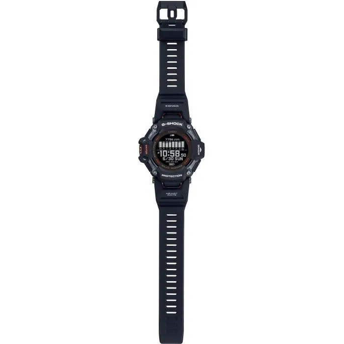 Casio G-Shock Sport GBD-H2000-1AER - Montre connectée sportive pour homme - Noir et orange - Résistance aux chocs, Bluetooth, suivi calories