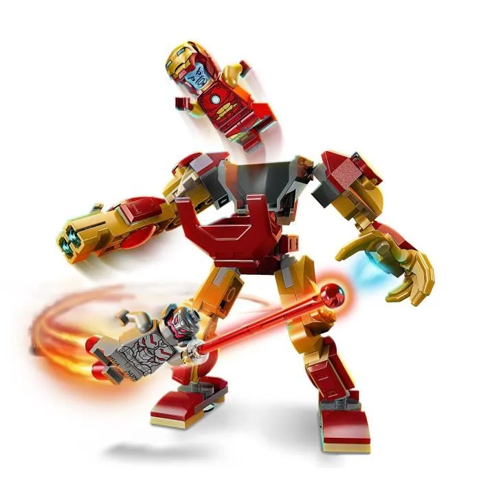 Lego Marvel 76307 Set de Construction - Le Robot d'Iron Man contre Ultron, Jouet avec 2 Minifigurines Super Héros pour Enfants dès 6 Ans, 101 Pièces