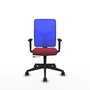 PIQUERAS Y CRESPO Chaise Motilla Synchrone/Traslack Bordeaux Maille Bleu