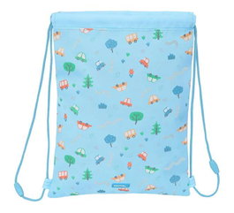 Safta Sac plat junior préscolaire "Voitures" 26x34x1 cm - A partir de 3 ans