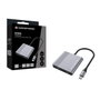 Conceptronic DONN13GR Hub USB-C 4-en-1 avec HDMI, USB-C PD, USB 3.0, 4K 30Hz, Aluminium