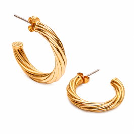 Chiara Ferragni Boucles d'oreilles dorées en métal
