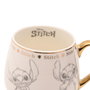 WIDDOP & CO Tasse Stitch Disney en porcelaine chinoise à illustrations esbozées avec détails dorés