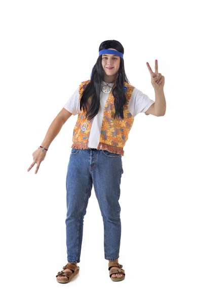 Creaciones Llopis Déguisement Adulte Hippie Gilet Fleurs Taille M