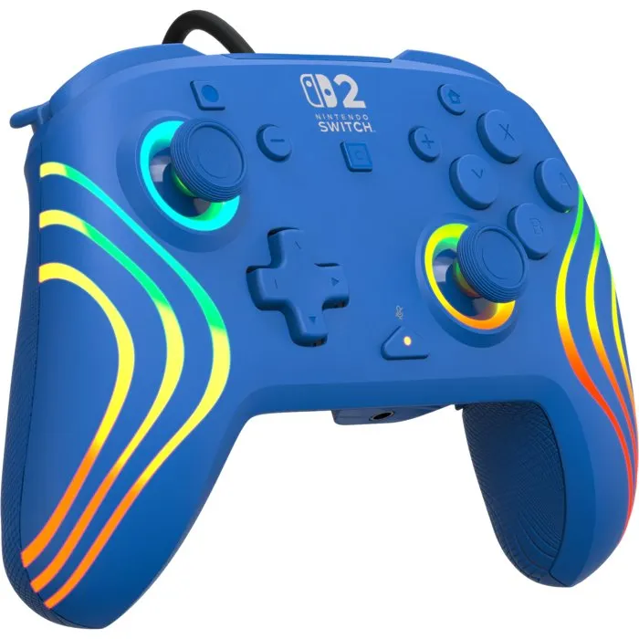 Turtle Beach Manette Gaming Filaire RGB Afterglow Wave pour Nintendo Switch 2 - Bleu Turtle Beach Manette Gaming Filaire RGB Afterglow Wave pour Nintendo Switch 2 - Bleu
