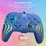 Turtle Beach Manette Gaming Filaire RGB Afterglow Wave pour Nintendo Switch 2 - Bleu