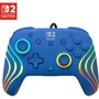 Turtle Beach Manette Gaming Filaire RGB Afterglow Wave pour Nintendo Switch 2 - Bleu