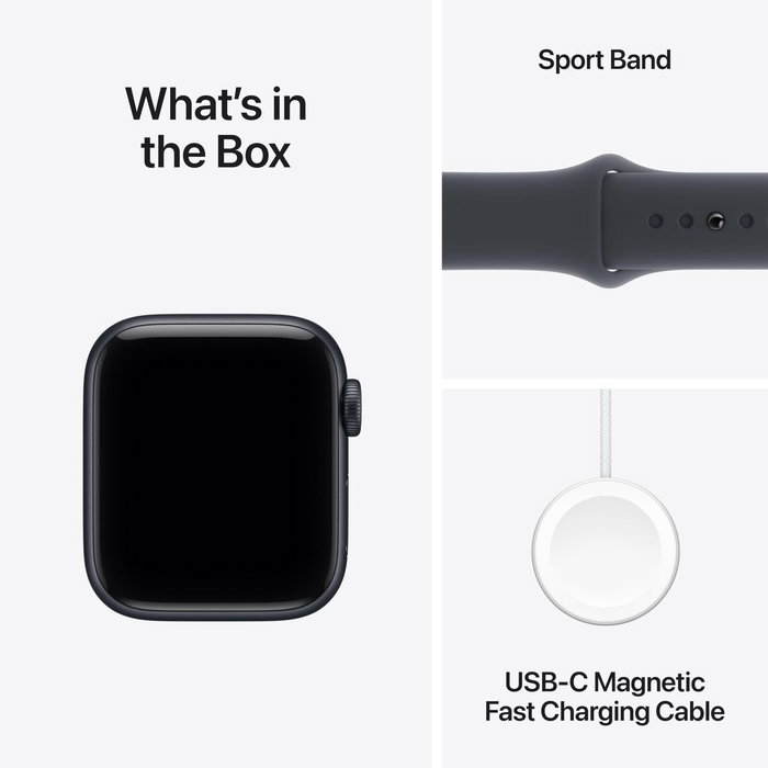 Apple Watch SE 3 GPS + Cellular - 40mm - Boîtier Midnight Aluminium - Bracelet Midnight Sport Band - M/L Apple Watch SE 3 GPS + Cellular - 40mm - Boîtier Midnight Aluminium - Bracelet Midnight Sport Band - M/L
