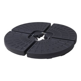 Basics Base pour parasol noire 4 pièces 48 x 48 x 7,5 cm HDPE 13 kg