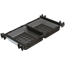 SERVETTO Bandeja double extraíble et extensible Gris et Marron