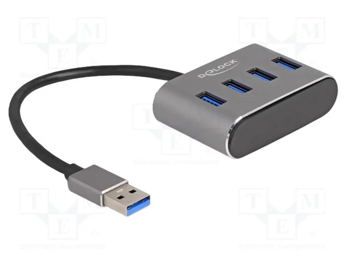 DELOCK Hub USB 4 ports USB A, gris DELOCK Hub USB 4 ports USB A, gris