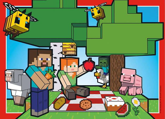 Ravensburger Puzzle Minecraft 4 x 100 Pièces