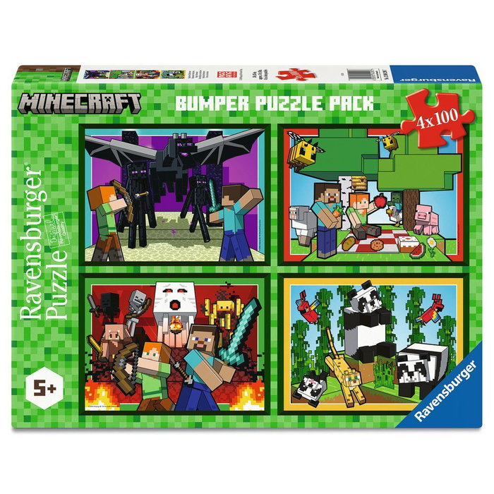 Ravensburger Puzzle Minecraft 4 x 100 Pièces