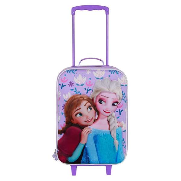Karactermania Maleta trolley soft 3D frozen 2 beauty - Valise à main pour enfant à thème Frozen, douce avec relief, 2 roues, dimensions 52 x 33 x 17 cm