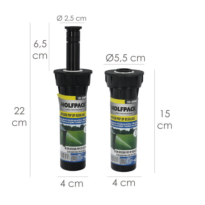 WOLFPACK LINEA PROFESIONAL Diffuseur Pop Up Réglable 10cm WOLFPACK LINEA PROFESIONAL Diffuseur Pop Up Réglable 10cm