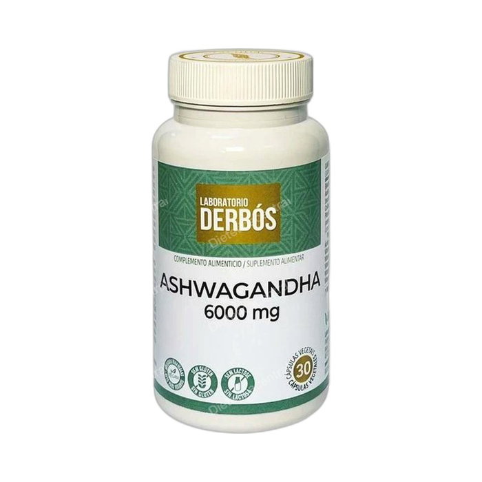 Derbos Ashwagandha 6000 mg - 30 capsules - Complément alimentaire Derbos Ashwagandha 6000 mg - 30 capsules - Complément alimentaire