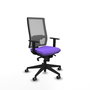 PIQUERAS Y CRESPO Chaise de bureau Horna, mécanisme synchro, tissu lilas et maille grise