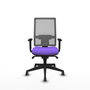 PIQUERAS Y CRESPO Chaise de bureau Horna, mécanisme synchro, tissu lilas et maille grise