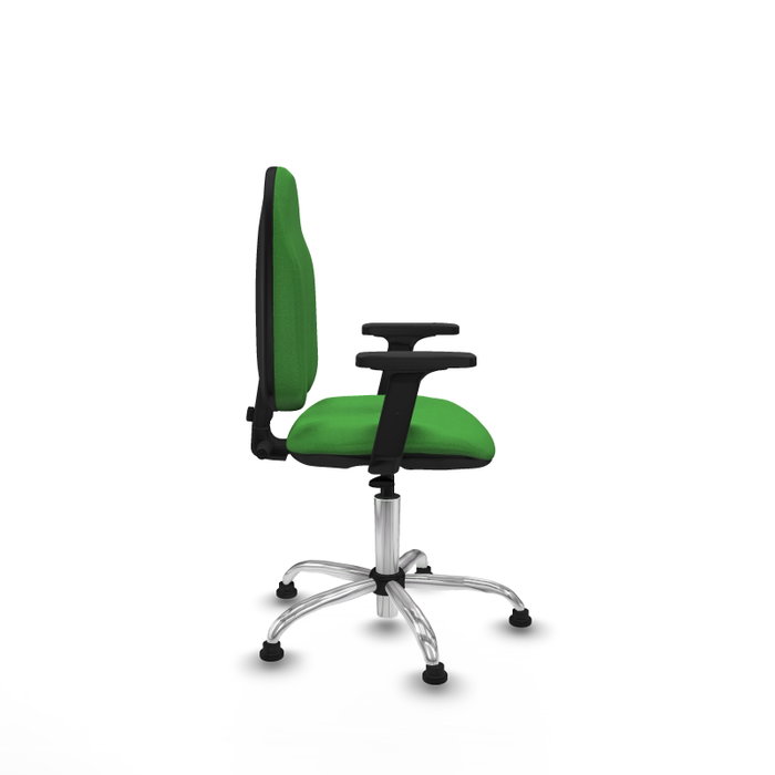 PIQUERAS Y CRESPO Chaise de bureau Algarra, Tissu Vert, Base Chromée, Sans Roulettes