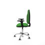 PIQUERAS Y CRESPO Chaise de bureau Algarra, Tissu Vert, Base Chromée, Sans Roulettes