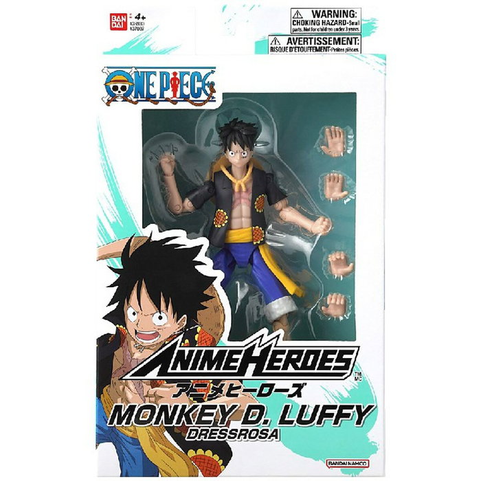Bandai Figurine Anime Heroes One Piece Luffy Dressrosa - 17 cm