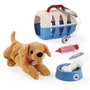 Ecoiffier 273 - Valisette Vétérinaire Médical pour Chien Peluche - 24 cm - Accessoires Stéthoscope, Thermomètre, Seringue - Jouet Fabrication Française - Dès 18 mois
