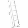 Étagère Alexandra House Living Blanc Bois d'épicéa 3 x 44 x 150 cm Escalier