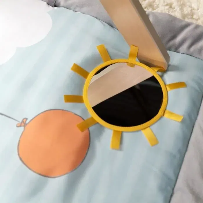 Disney Baby - Tapis d'éveil évolutif Winnie l'Ourson Once Upon a Tummy Time - Arche en bois pliable avec jouets sensoriels, miroir sécurisé, étiquettes sensorielles et peluche