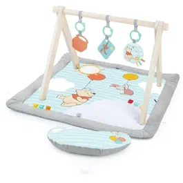 Disney Baby - Tapis d'éveil évolutif Winnie l'Ourson Once Upon a Tummy Time - Arche en bois pliable avec jouets sensoriels, miroir sécurisé, étiquettes sensorielles et peluche