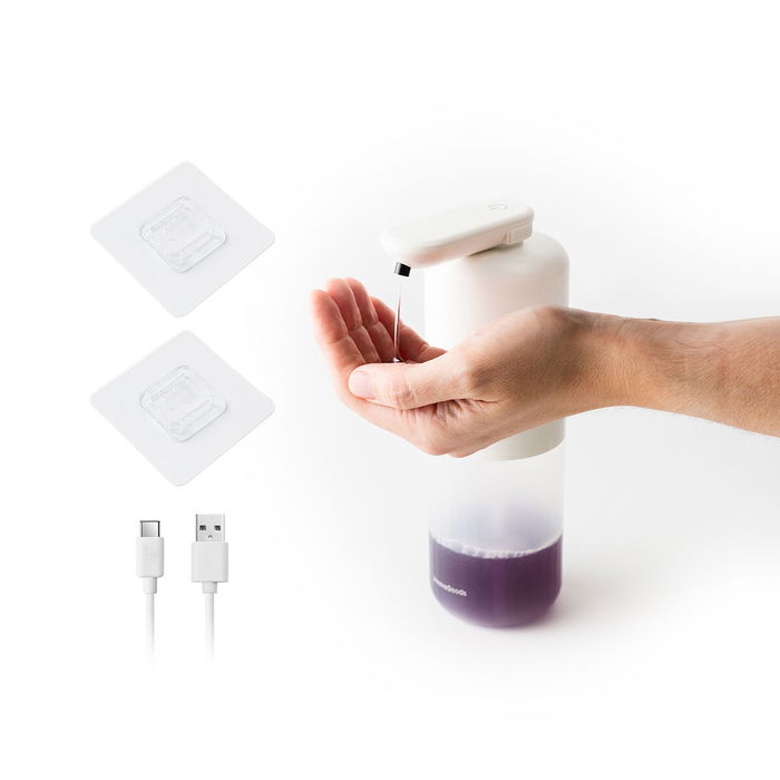 Pack Distributeur de Dentifrice avec Porte Brosse à Dents et Distributeur Automatique Rechargeable de Savon Liquide InnovaGoods